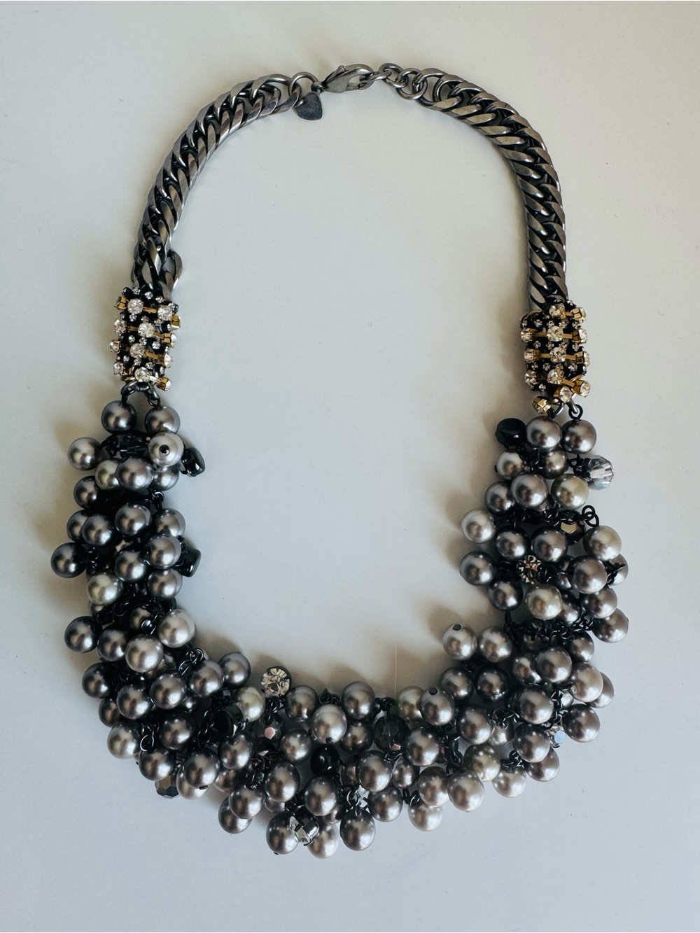 ✨ Stella & Dot Isadora Hematite Pearl Bib Necklace ✨